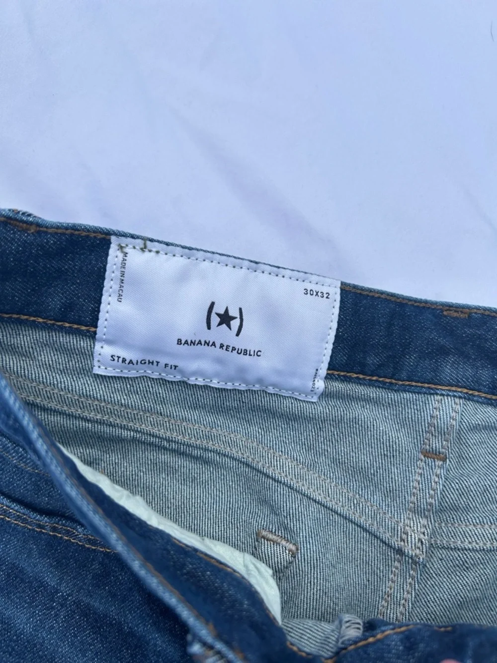 Classic Men's Dark Blue Straight Jeans cuffed size 30x32